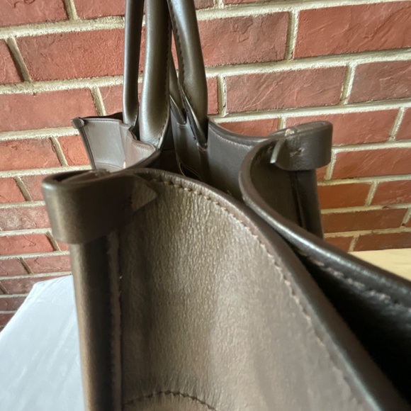 •Lanvin #22115 RARE Baratas Embossed Leather MM Tote Bag Embossed Logo Unisex - Picture 12 of 16